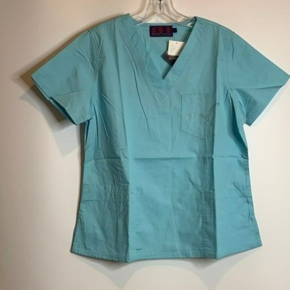 NWT Beverly Hills Uniforms Scrubs Top Large L